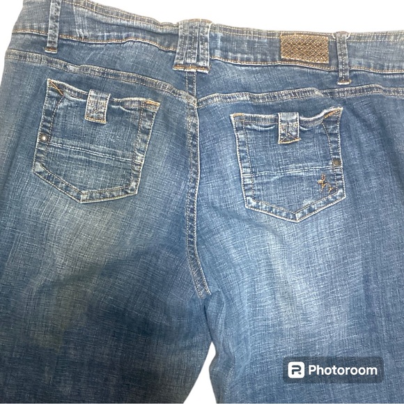 Hydraulic Capris Sz. 20 Woman’s Distressed Blue GUC - Picture 5 of 8